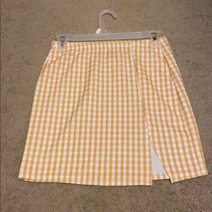 Shein Split Hem Plaid Skirt